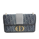 Christian Dior 30 Montaigne East-West Bag with Chain Blue